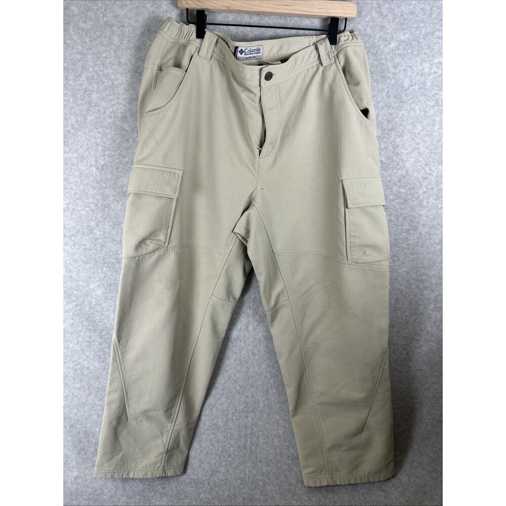 Columbia Titanium Silver Ridge Pants Mens XL Beige Omni Dry Convertible Gorpcore